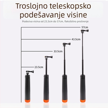 Plutajući podvodni selfie štapić za GoPro (Marka: Nothing; Materijal: ABS + aluminijska legura; Kompatibilnost: univerzalna)