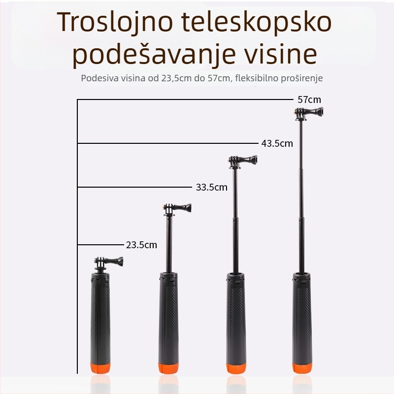Plutajući podvodni selfie štapić za GoPro (Marka: Nothing; Materijal: ABS + aluminijska legura; Kompatibilnost: univerzalna)