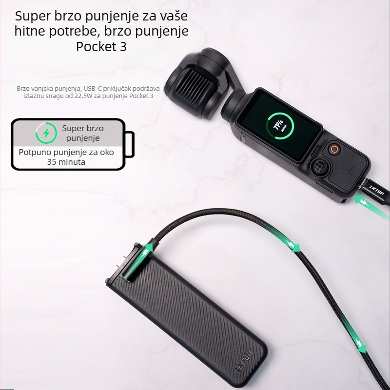 Napajanje za DJI Osmo Pocket 3 | LKTOP PC430 Li-ion baterija