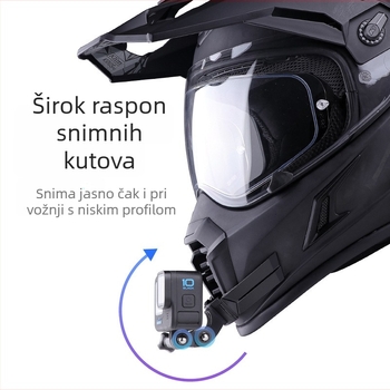 Držač brade kacige za motocikl – kompatibilan s GoPro Hero11/10/12 i DJI Osmo Action – integrirani držač kacige