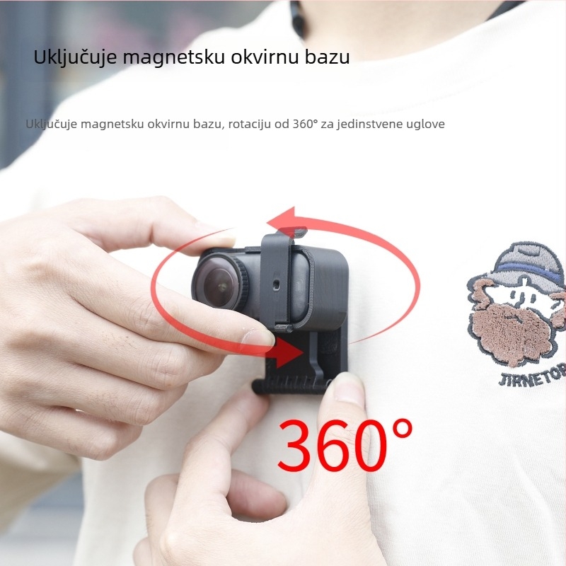 kipye Magnetni prošireni kaiš za DJI Nano akcijsku kameru — plast + magnet, skrivena baza brzog otpuštanja