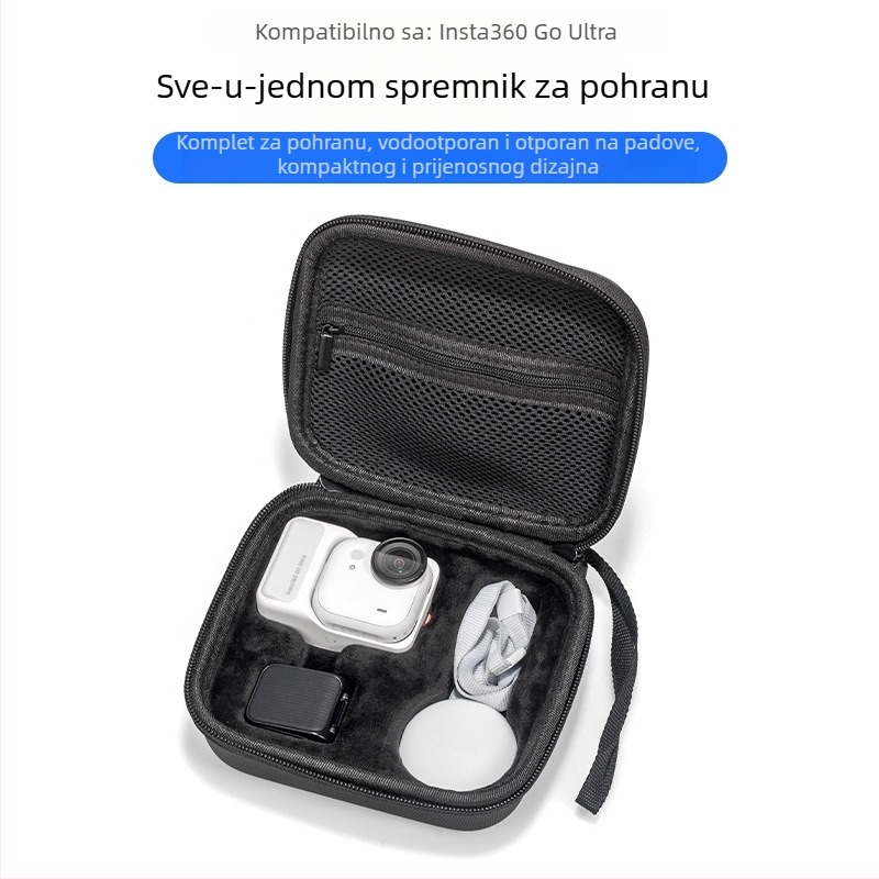 Insta360 GO Ultra EVA kutija za pohranu – lagana, zaštita od padova, prijenosna, kompatibilna s GO Ultra, EVA materijal, mogućnost tiskanja logotipa