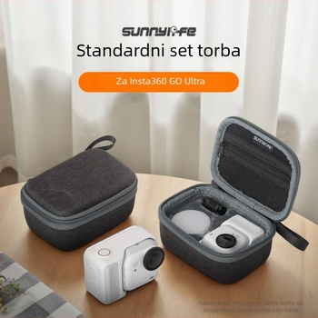 Sunnylife Gu-b042 torba za pohranu za Insta360 GO Ultra, visokokvalitetna tkanina s velurovom unutarnjom podstavom, zaštita od pada, bez logotipa