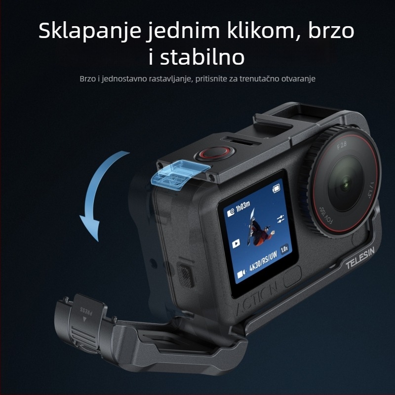Telesin DJI Action6 aluminijska kavez za zaštitu – okvir akcijske kamere