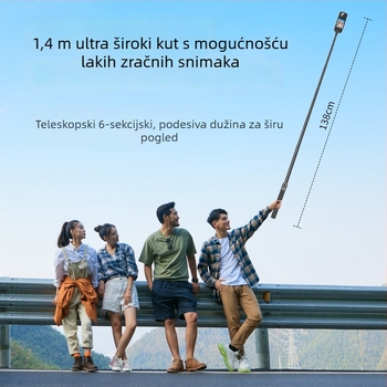 Vrig Selfie Štap za Akcijske Kamere TP-21 – Univerzalno za Sportske Kamere, Plastični