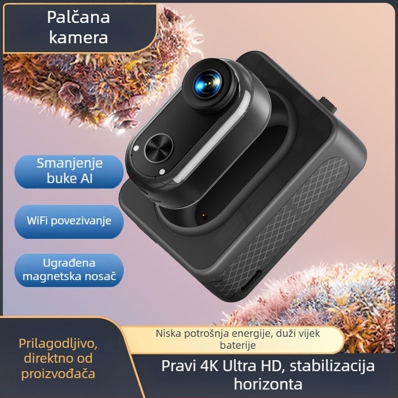 Akcijska kamera GO7/GO7S s magnetskim držačem za prsa/vrat za vlog, TF kartica pohrana, ABS kućište, 12–20 MP senzor, trajanje baterije preko 5 sati, izdanje 2025, video funkcija