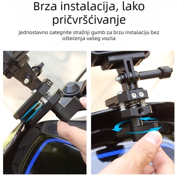 Držač vjetrobrana za motocikl za akcijske kamere, aluminijska legura, DJI 360 pribor