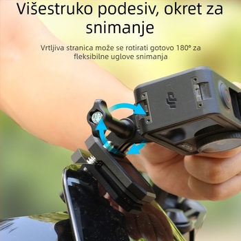 Držač vjetrobrana za motocikl za akcijske kamere, aluminijska legura, DJI 360 pribor