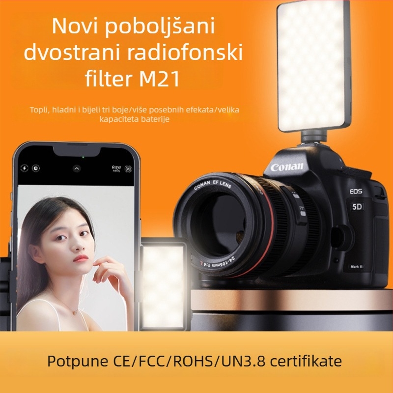 Pocket Light M21 — Prijenosno osvjetljenje za fotografiju, 6W, 3.7V, 2500-9000K, promjenjiva jačina, litijeva baterija