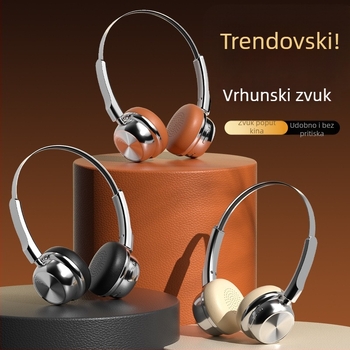 Retro stil over-ear Bluetooth slušalice s aluminijskim kućištem, Bluetooth 5.0, domet 10 m, trajanje baterije preko 8 sati, IPX4