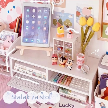Monitor stalak za stolno računalo, s dvije razine, plastični, jednostavnog i modernog stila, višenamjenski organizator