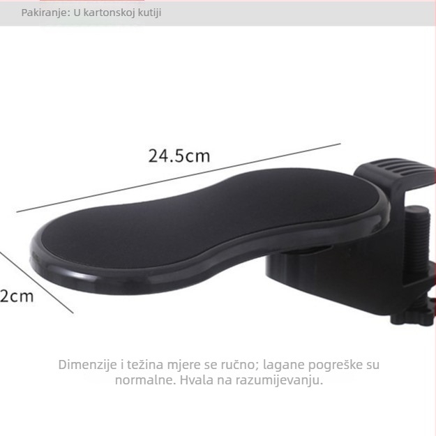 Držač ruke za miša računala, okretni, bez bušenja, stolni nosač, plast