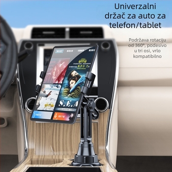 Rotirajući držač za automobil za tablet i telefon, univerzalni