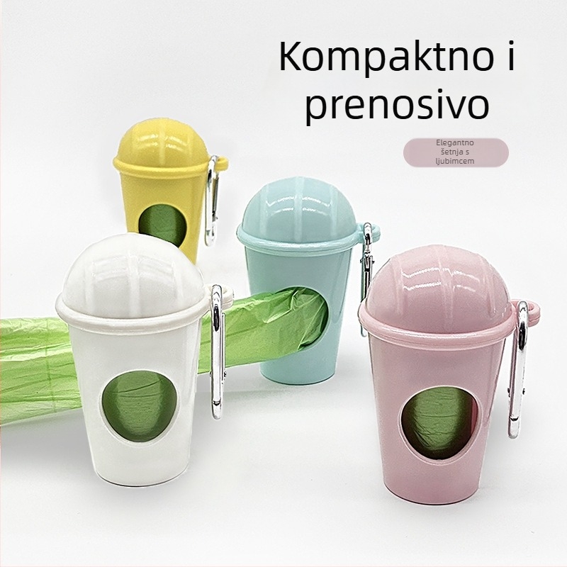 Dispenzer za vrećice za kućne ljubimce s kutijom za skladištenje, prijenosno za izlete; Materijal: Plastika; Podrijetlo: Zhejiang; Uvoz: Ne