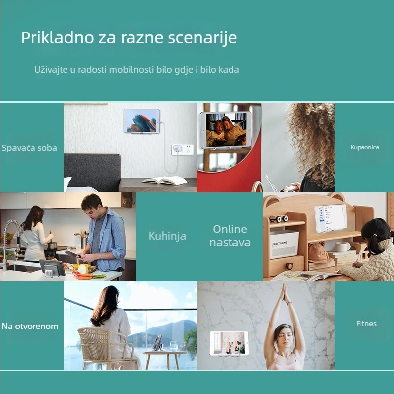 AQo B86 okretni držač za tablet za iPad 2/3/4 i iPad Mini — OEM, prilagodba uzoraka i prilagodba slike, težina 125 g