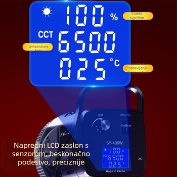 COB LED rasvjeta za live emitiranje, 107W, 220V, 2700–6500K, promjenjiva jas, neovisno napajanje, domet do 10 m