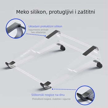 Držač za laptop od aluminijske legure MA13/MA15, dizajn za podizanje, vertikalno odvođenje topline, 420 g, 2020