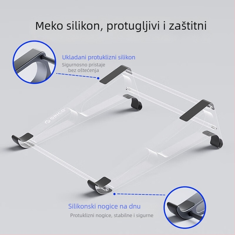 Držač za laptop od aluminijske legure MA13/MA15, dizajn za podizanje, vertikalno odvođenje topline, 420 g, 2020