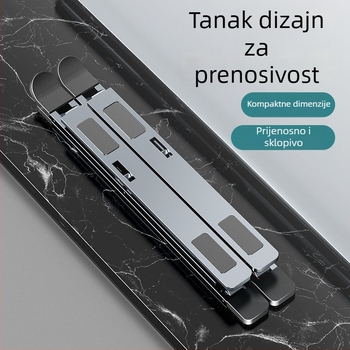 N8 aluminijski stalak za prijenosno računalo – dvostruki sloj, sklopiv, podesiva visina