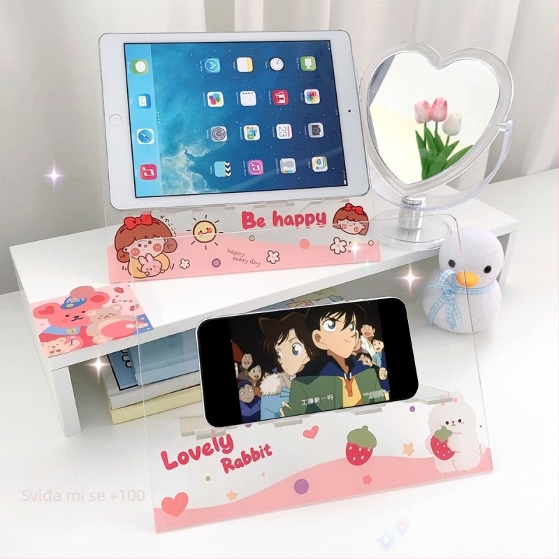 Art Blue FH-003 Stalak za tablet, akrilni držač za čitanje, podizni dizajn, kompatibilan s iPad iPhone serijom