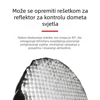90 cm duboki parabolni softbox s Bowens držačem, difuzor s mrežom za studijsko osvjetljenje