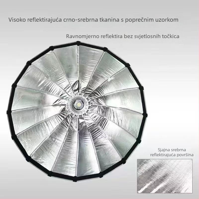 90 cm duboki parabolni softbox s Bowens držačem, difuzor s mrežom za studijsko osvjetljenje