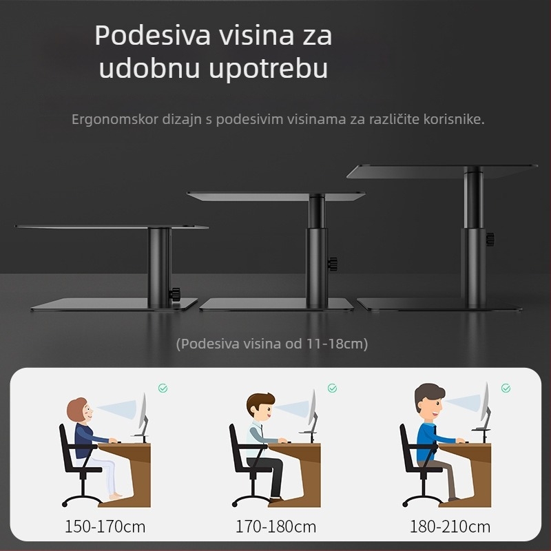 Držač za monitor Nillkin Gentry Pole, metalna konstrukcija, 2,5 kg, za opće monitore, predstavljen 2021.