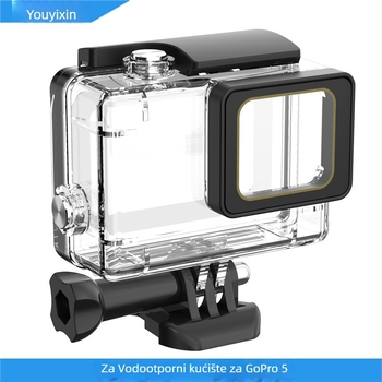 GoPro Hero5 vodootporno kućište – ABS+PC, kompatibilno s Hero5, uključuje kućište, bazu i dugi vijak