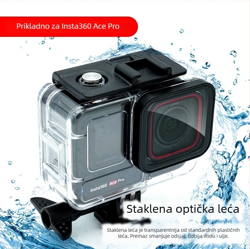 Beizhen 2040 Vodootporna kućišta za Insta360 Ace Pro – PC + nehrđajući čelik + staklo, dubina 40 m, kompatibilan s Insta360 Ace Pro