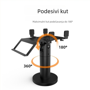 POS stalk za čitač kartica i skener – okretni podesivi zaslon, model P01, materijal plastika + metal, 0,5 kg, stolna montaža