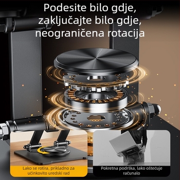Držač za mobitel i tablet s rotacijom i sklapanjem | Univerzalna kompatibilnost (iPad, iPhone, iPod touch), 3 mjeseca jamstva, prilagodba logotipa i kutije