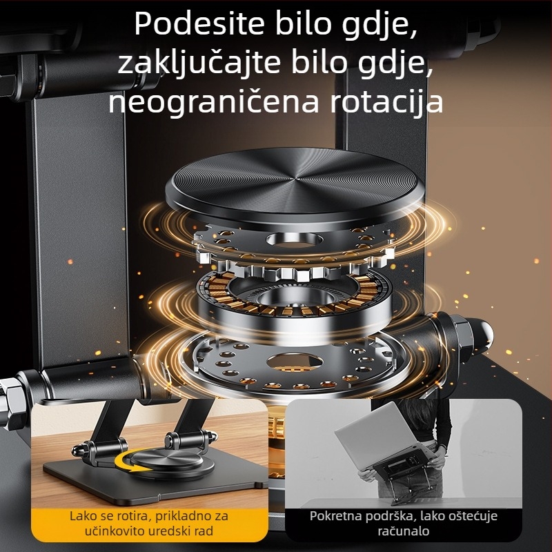 Držač za mobitel i tablet s rotacijom i sklapanjem | Univerzalna kompatibilnost (iPad, iPhone, iPod touch), 3 mjeseca jamstva, prilagodba logotipa i kutije