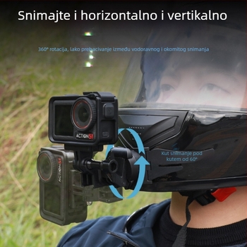 Držač za bradu za sportsku kameru na kacigi — Strange leaves QT-0037, kompatibilno s akcijskim kamerama