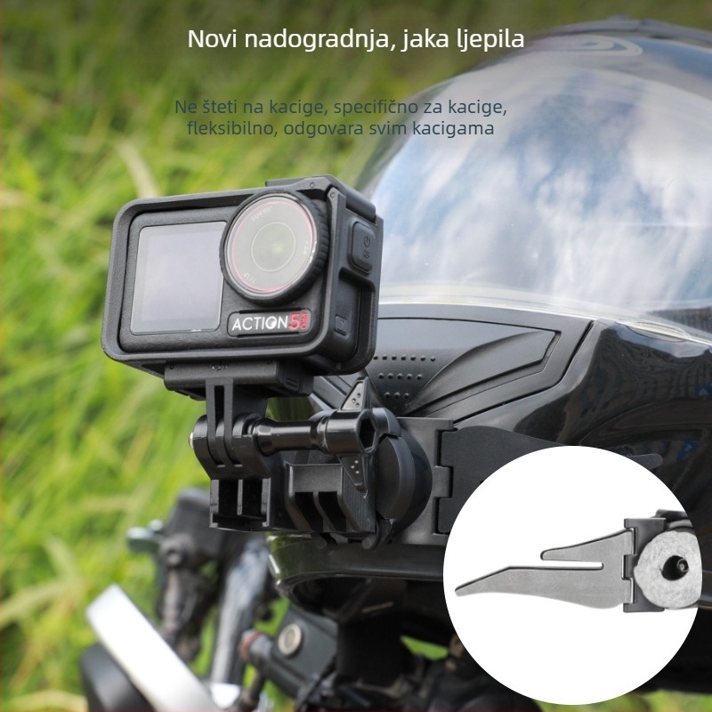 Držač za bradu za sportsku kameru na kacigi — Strange leaves QT-0037, kompatibilno s akcijskim kamerama