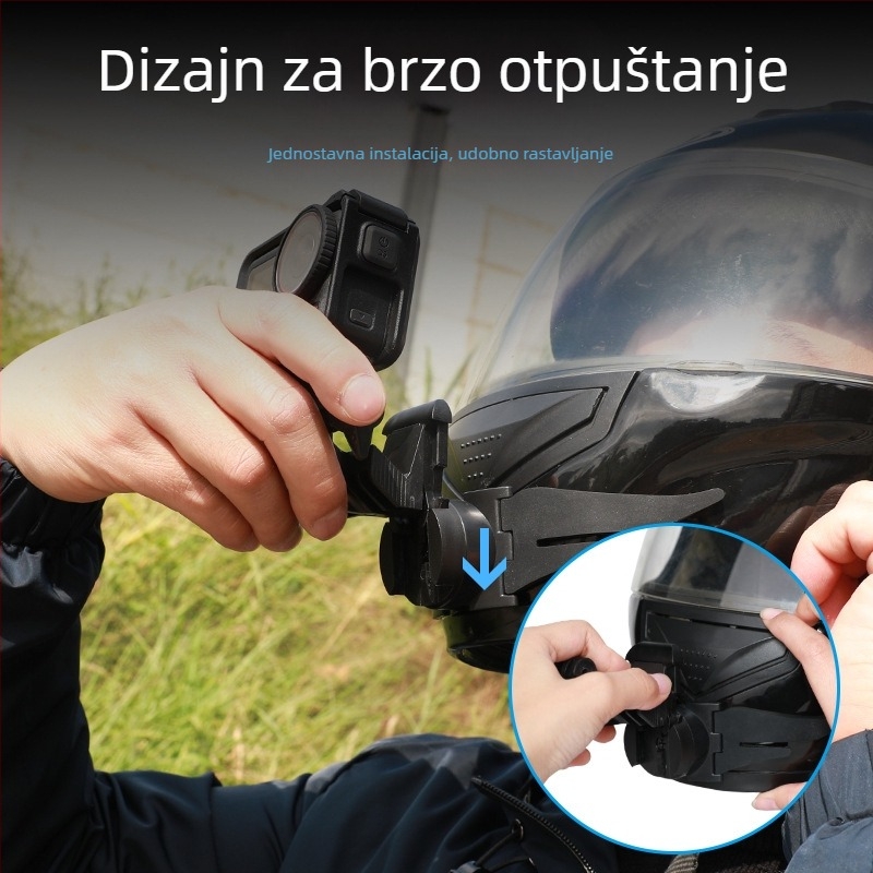Držač za bradu za sportsku kameru na kacigi — Strange leaves QT-0037, kompatibilno s akcijskim kamerama