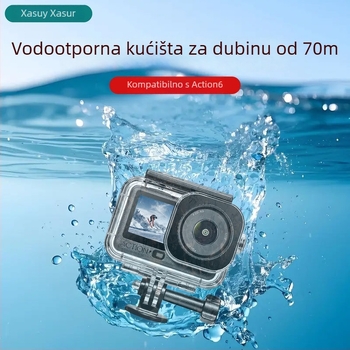 Xiasu Action6 vodootporna kućišta za DJI Action6 — 45 m dubina, prozirni PC materijal, kompatibilan s Action6