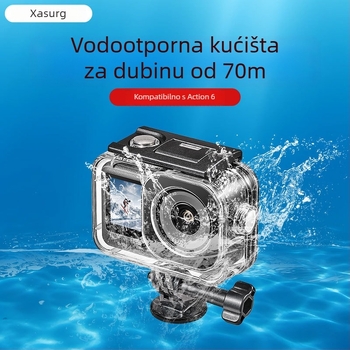 Xiasu Action6 vodootporna kućišta za DJI Action6 — 45 m dubina, prozirni PC materijal, kompatibilan s Action6
