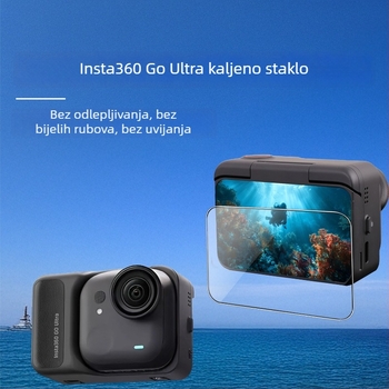 Zaštitno staklo za zaslon Insta360GoUltra, kaljeno staklo, kompatibilno Insta360GoUltra, Model Insta360GoUltra, Paket: 1 set