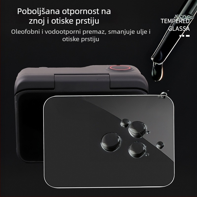 Zaštitno staklo za zaslon Insta360GoUltra, kaljeno staklo, kompatibilno Insta360GoUltra, Model Insta360GoUltra, Paket: 1 set