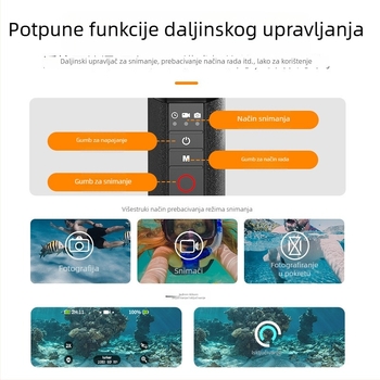 Telesin Bluetooth Buoyancy Stick Snorkel Handle za GoPro 8-13, Model S4-fhg-01-tgp, Materijal: Plastika
