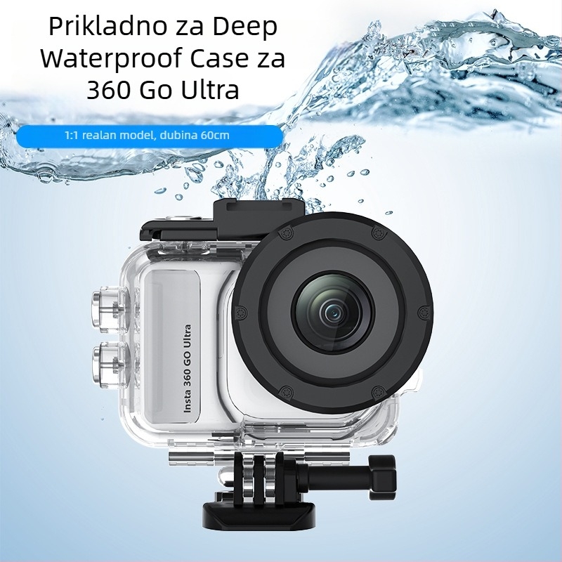 Insta360 GO Ultra Prozirno vodootporno zaštitno kućište, PC + staklo, u kutiji, na skladištu, mogućnost otiska loga