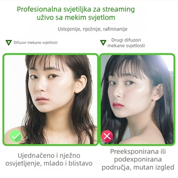 Stativ za livestream s kuglastim soft-light glavom, 300W, 220V, za jednu kameru