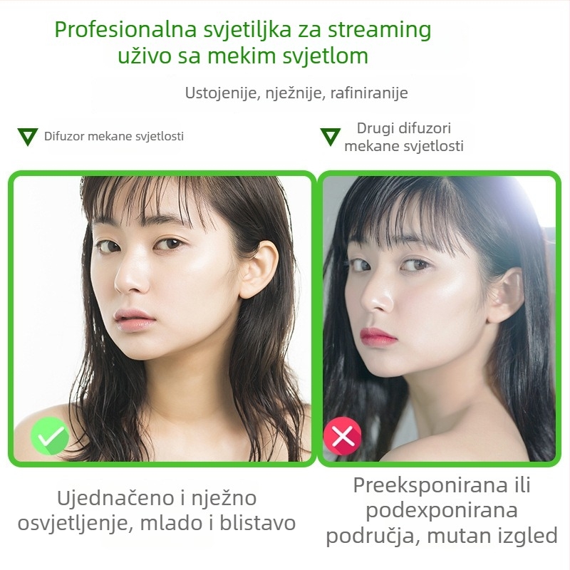 Stativ za livestream s kuglastim soft-light glavom, 300W, 220V, za jednu kameru