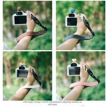 Remen za zapešće za kameru Qingjia PU koža Pu01 – kompatibilan s mirrorless i DSLR kamerama, jednostavan i izdržljiv