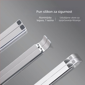 M36 serija aluminijske podloge za laptop – visinsko podesiva, s hlađenjem, stolni držač, težina 260 g