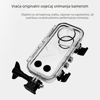 Insta360 X3/X4 vodootporno kućište s HD staklom — PC + kaljeno staklo + 316 L nehrđajući čelik, potaplačka oprema