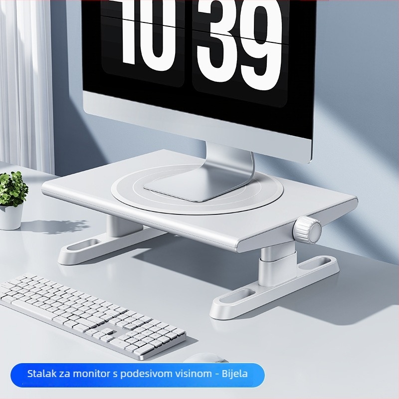 Okretna i podizna stalak za monitor i laptop — Materijal: ABS, aluminij, silikon; Model: 04754; Marka: Oatsbasf/paifan; Univerzalna kompatibilnost; Težina: 2,2 kg