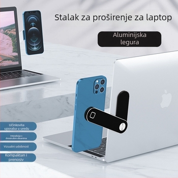 Držač za prijenosno računalo Bracket-sp21, sklopivi, stolno okretni, magnetski metalni držač; pogodan za notebooke i pametne telefone (Model Bracket-sp21; Sklopivi; Stolno rotiranje; Težina 20 g)