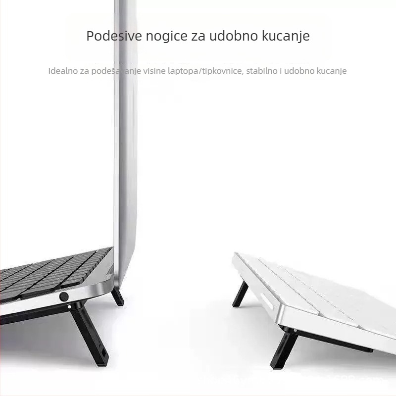Prstenasti prijenosni stalak za laptop s nevidljivom stražnjom naljepnicom, plastični, kompatibilan s laptopima, tipkovnicama iPad različitih veličina, model 202301, uključuje ljepilo 3M