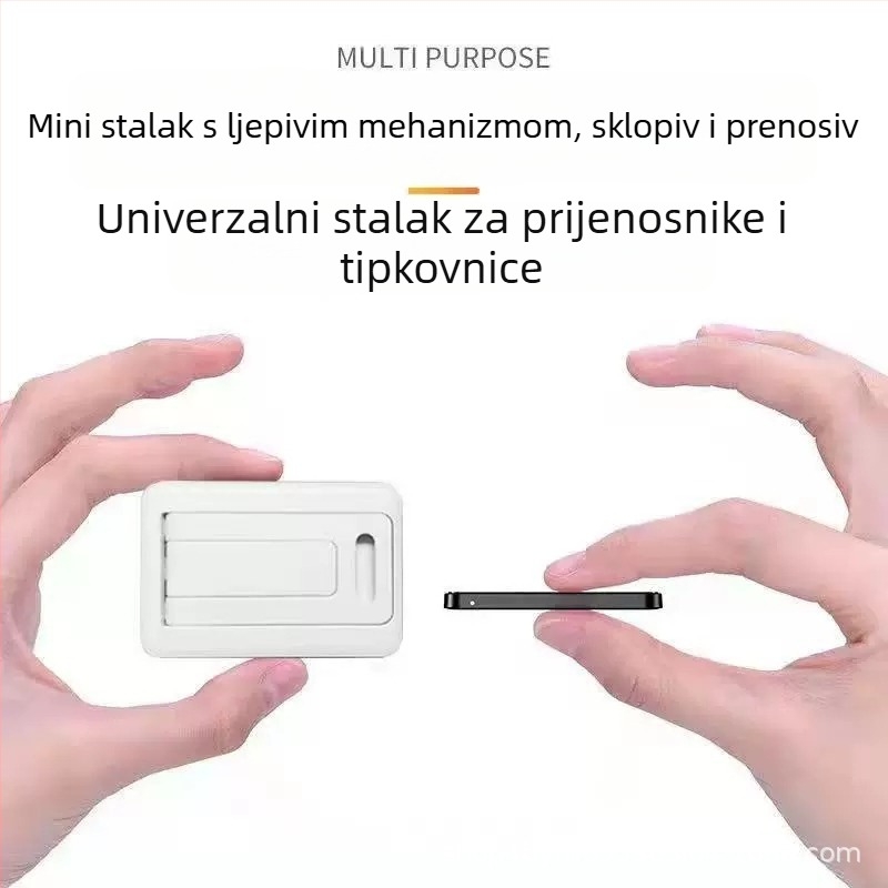 Prstenasti prijenosni stalak za laptop s nevidljivom stražnjom naljepnicom, plastični, kompatibilan s laptopima, tipkovnicama iPad različitih veličina, model 202301, uključuje ljepilo 3M